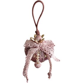 Inart Κρεμαστό Γούρι με Ρόδι Χρυσή/Μωβ από Ύφασμα 30x30cm Inart Κρεμαστό Γούρι με Ρόδι Χρυσή/Μωβ από Ύφασμα 30x30cm