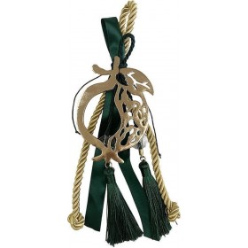 Inart Κρεμαστό Γούρι με Ρόδι Χρυσό/ Μαύρο από Μέταλλο 32cm Inart Κρεμαστό Γούρι με Ρόδι Χρυσό/ Μαύρο από Μέταλλο 32cm