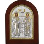 Prince Silvero Εικόνα Άγιος Κωνσταντίνος και Ελένη Ασημένια 15x21cm