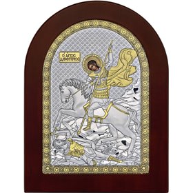 Prince Silvero Εικόνα Άγιος Δημήτριος Ασημένια 15x21cm