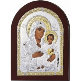 Prince Silvero Εικόνα Παναγία η Ιεροσολυμίτισσα Ασημένια 20x26cm