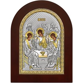 Prince Silvero Εικόνα Αγία Τριάδα Ασημένια 15x21cm