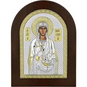 Prince Silvero Εικόνα Αγία Παρασκευή Ασημένια 21x15cm