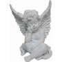 Marhome Διακοσμητικό Άγαλμα Μνημείου από Πλαστικό Άγγελος Με Χέρι Στο Μάγουλο 11.5x7.5x14cm