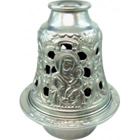 Καντήλι Καμπάνα Μεταλλικό Ασημί 10601079-4