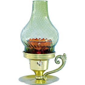 Καντήλι Επιτραπέζιο Με Λάμπα Γυάλινη Και Ποτήρι 181