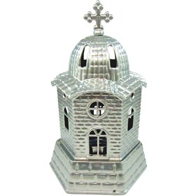 AGC Καντήλι Εκκλησάκι Ασημί 10601080-4 AGC Καντήλι Εκκλησάκι Ασημί 10601080-4