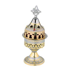 Καντήλι Επιτραπέζιο Δίχρωμο με Αποσπώμενο Καπάκι 20cm 9581GN