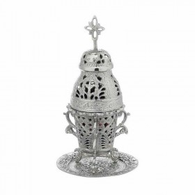 Καντήλι Επιτραπέζιο Επινικελωμένο Μπρούτζινο 7110-24Ν