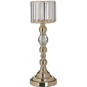 Inart Κηροπήγιο για Ρεσώ Μεταλλικό σε Χρυσό Χρώμα 16x16x47cm Inart Κηροπήγιο για Ρεσώ Μεταλλικό σε Χρυσό Χρώμα 16x16x47cm