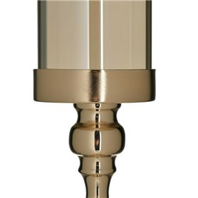 Inart Κηροπήγιο Γυάλινο Χρυσό 11x11x37cm Inart Κηροπήγιο Γυάλινο Χρυσό 11x11x37cm