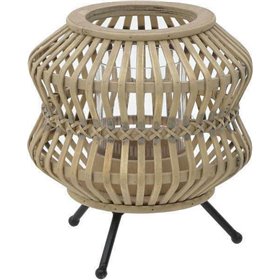 Inart Φαναράκι Ξύλινο Natural 22x22x24cm