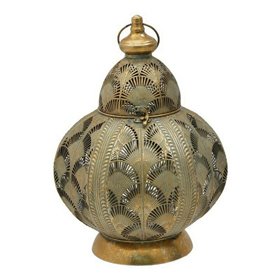 Inart Φαναράκι Μεταλλικό Χρυσό 30x30x42cm