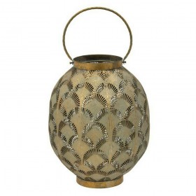 Inart Φαναράκι Μεταλλικό Χρυσό 26x26x35cm