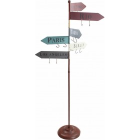 Inart Cities Καλόγερος Μεταλλικός 83x83x170cm