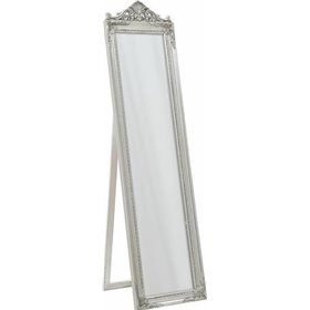 Inart Αντικέ Καθρέπτης Δαπέδου Πολυρητίνης Ασημί 40x5x160cm