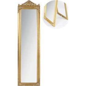 Inart Αντικέ Καθρέπτης Δαπέδου Πολυρητίνης Χρυσός 40x5x160cm