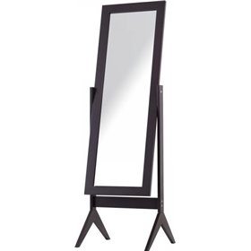 HomCom Καθρέπτης Δαπέδου Ξύλινος Καφέ Ρυθμιζόμενος 47x42x148cm