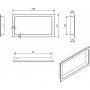 Kratki BLENDA/100/60/LUCY/16 Χαλύβδινη Πρόσοψη Τζακιού 105.8x57.3cm