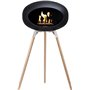 Le Feu Ground Wood Steel Fireplace Επιδαπέδιο Τζάκι Βιοαιθανόλης Εσωτερικού Χώρου Soaptreated Oak