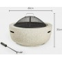 VonHaus Round MgO Fire Pit Τζάκι Εξωτερικού Χώρου από Πηλό