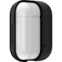 Spigen Silicone Case Θήκη Σιλικόνης με Γάντζο σε Μαύρο χρώμα για Apple AirPods