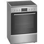 Bosch HKS79W250 Κουζίνα 63lt με Κεραμικές Εστίες Π60εκ. Inox