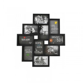 Πολυκορνίζα Πλαστική 10 Θέσεων 54x2x49cm με Μαύρο Πλάισιο