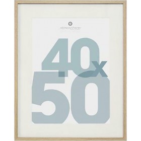 Atmosphera Κορνίζα Τοίχου Ξύλινη 40x50cm με Ασημί Πλάισιο Φυσική