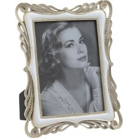 Inart Κορνίζα Πολυρητίνης 13x18cm Λευκό/Χρυσό Inart Κορνίζα Πολυρητίνης 13x18cm Λευκό/Χρυσό