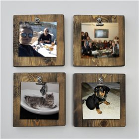 HomeMarkt Πολυκορνίζα Ξύλινη S/4 4τμχ