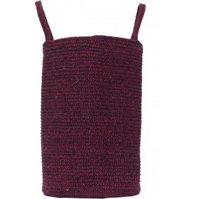 Διακοσμητικό Καλάθι Υφασμάτινο Ran Bordeaux Με Χερούλια 30x30x45cm Palamaiki
