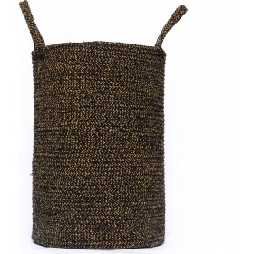 Διακοσμητικό Καλάθι Υφασμάτινο Ran Yellow Με Χερούλια 30x30x45cm Palamaiki