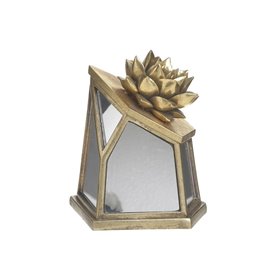 Inart Διακοσμητικό Κουτί Πλαστικό Χρυσό 12x10x15cm Inart Διακοσμητικό Κουτί Πλαστικό Χρυσό 12x10x15cm