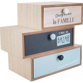 The Home Deco Factory Μίνι Συρταριέρα Ξύλινη 3 Θέσεων 22x10x22cm The Home Deco Factory Μίνι Συρταριέρα Ξύλινη 3 Θέσεων 22x10x22cm