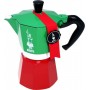 Bialetti Moka Express Tricolore Μπρίκι Espresso 6cups Πράσινο