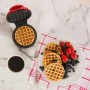 Mini Waffle Maker Βαφλιέρα σε Στρογγυλό Σχήμα 350W