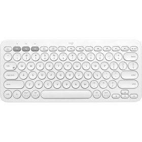 Logitech K380 Ασύρματο Bluetooth Πληκτρολόγιο Αγγλικό UK Off-White