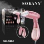 Sokany SK-3060 Ατμοκαθαριστής Ρούχων Χειρός 1500W με Δοχείο 130ml Ροζ