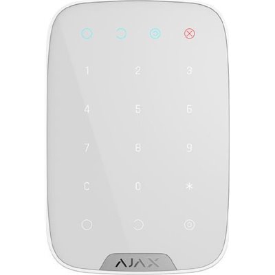 Ajax Systems KeyPad Ασύρματο Πληκτρολόγιο Συναγερμού Αφής σε Λευκό Χρώμα