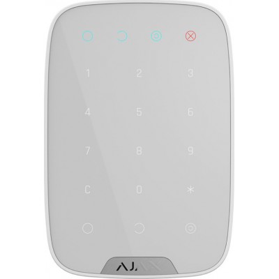 Ajax Systems KeyPad Plus Ασύρματο Πληκτρολόγιο Συναγερμού Αφής σε Λευκό Χρώμα