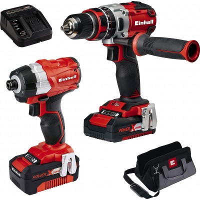 Einhell Twin Pack BL Σετ Παλμικό Κατσαβίδι 18V με 2 Μπαταρίες 2Ah - 4Ah και Θήκη