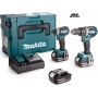 Makita DLX2180TJ1 Σετ Κρουστικό Δραπανοκατσάβιδο &amp Παλμικό Κατσαβίδι 18V με 3 Μπαταρίες 5Ah και Θήκη