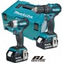 Makita DLX2221JX3 Σετ Κρουστικό Δραπανοκατσάβιδο &amp Παλμικό Κατσαβίδι 18V με 3 Μπαταρίες 3Ah και Θήκη