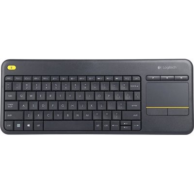 Logitech K400 Plus Ασύρματο Πληκτρολόγιο με Touchpad Αγγλικό US Μαύρο