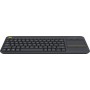 Logitech K400 Plus Ασύρματο Πληκτρολόγιο με Touchpad Αγγλικό US Μαύρο