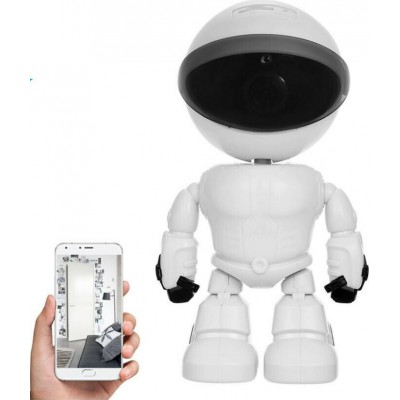 Andowl Q-S39 Κρυφή Κάμερα Παρακολούθησης με Υποδοχή για Κάρτα Μνήμης Ρομπότ Λευκή