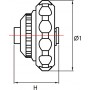 King Tony 2745 Καστάνια 1/4" Χούφτας