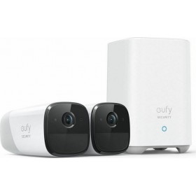 Anker Eufycam 2 Pro Ολοκληρωμένο Σύστημα CCTV Wi-Fi με Control Hub και 2 Ασύρματες Κάμερες 2K T88513D1