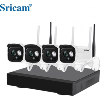 Sricam Ολοκληρωμένο Σύστημα CCTV με 4 Ασύρματες Κάμερες NVS-001